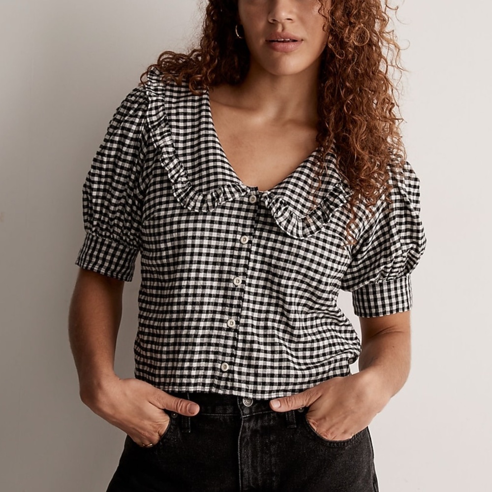 Madewell Flannel button-up top